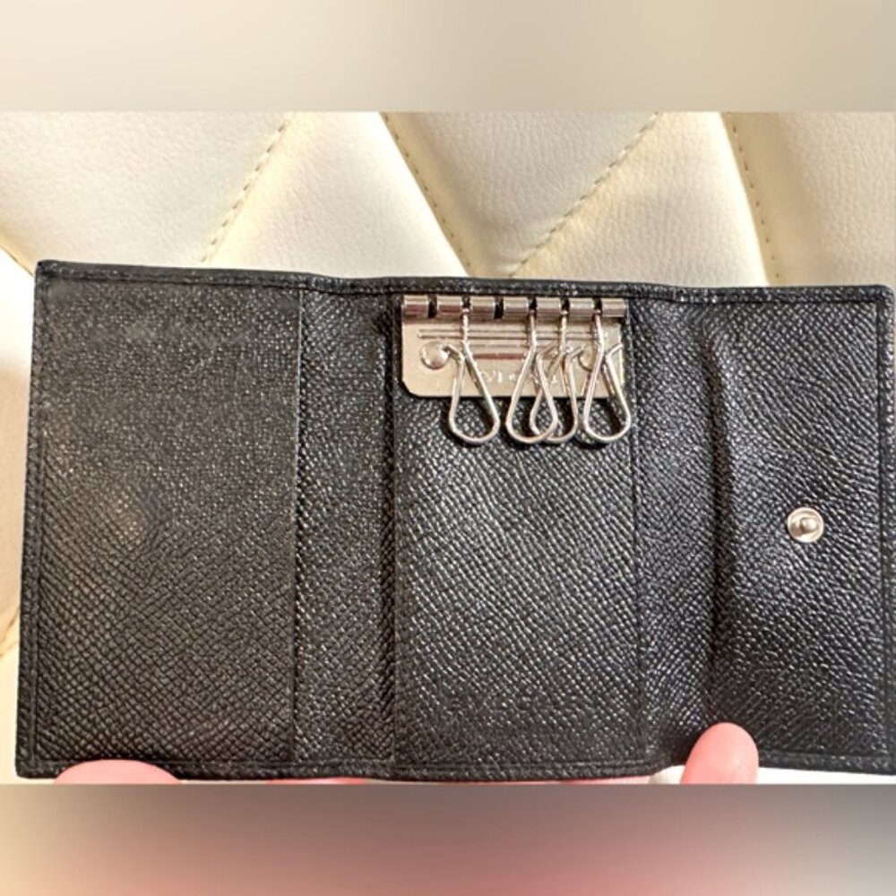 BVLGARI black leather key case - Picture 3 of 7